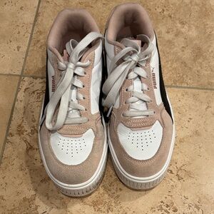 Puma White and Blush Sneakers